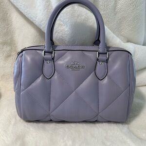 *AUTHENTIC*🪻COACH LAVENDER QUILTED ROWAN🪻